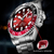 Relógio Masculino Lige 6805 Automático Vermelho de Luxo 10 Atm Pulseira Em Aço Inoxidável - loja online