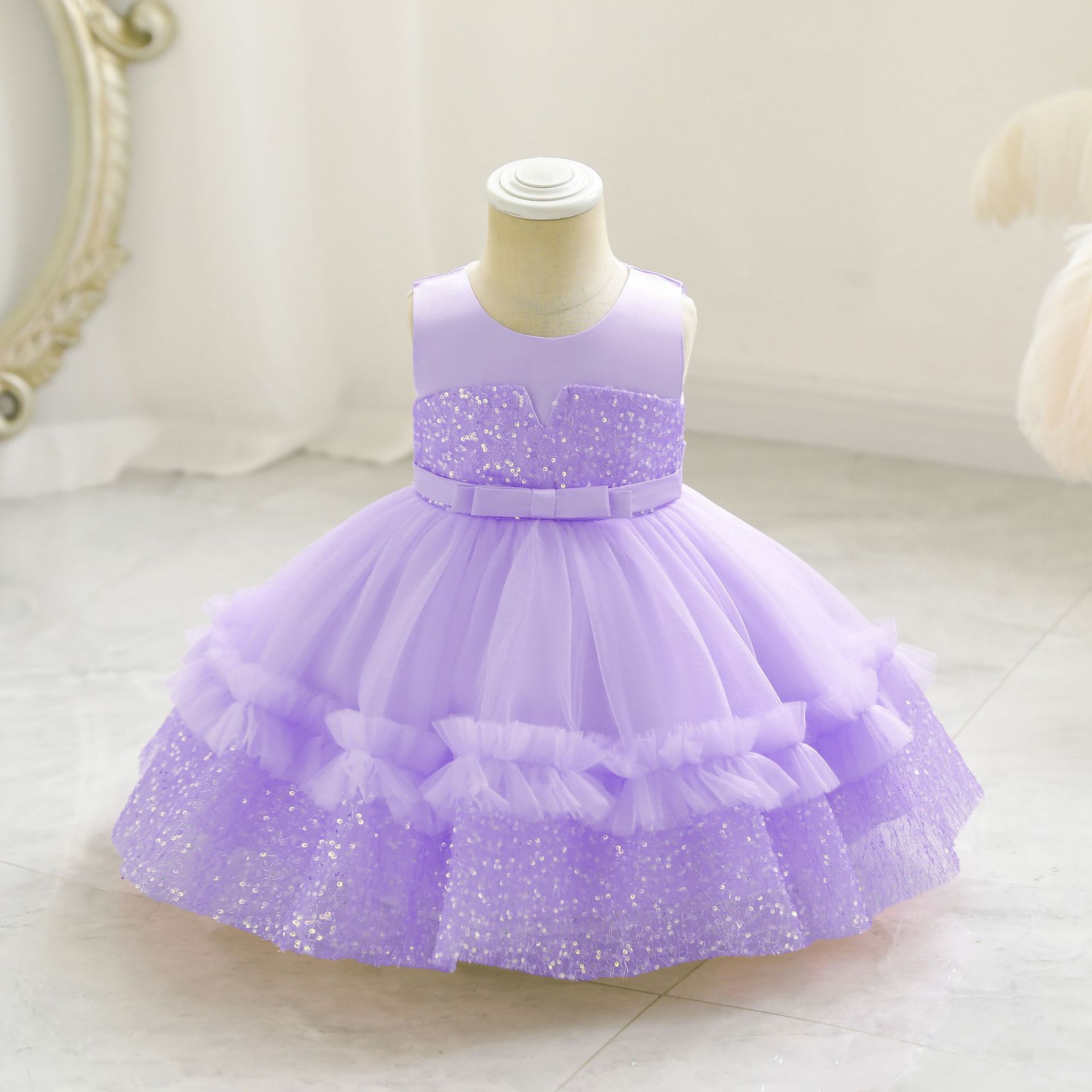 Vestido De Festa Bebê Infantil Luxo Princesa Daminha Batizad