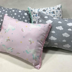 Almohaditas gabardina/tusor rellenas con vellón soft - comprar online