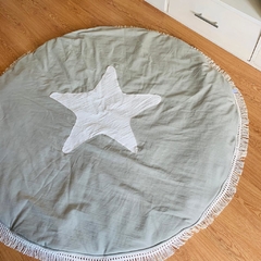 mini Play Mat - Tusor con flecos (75 cm ancho)