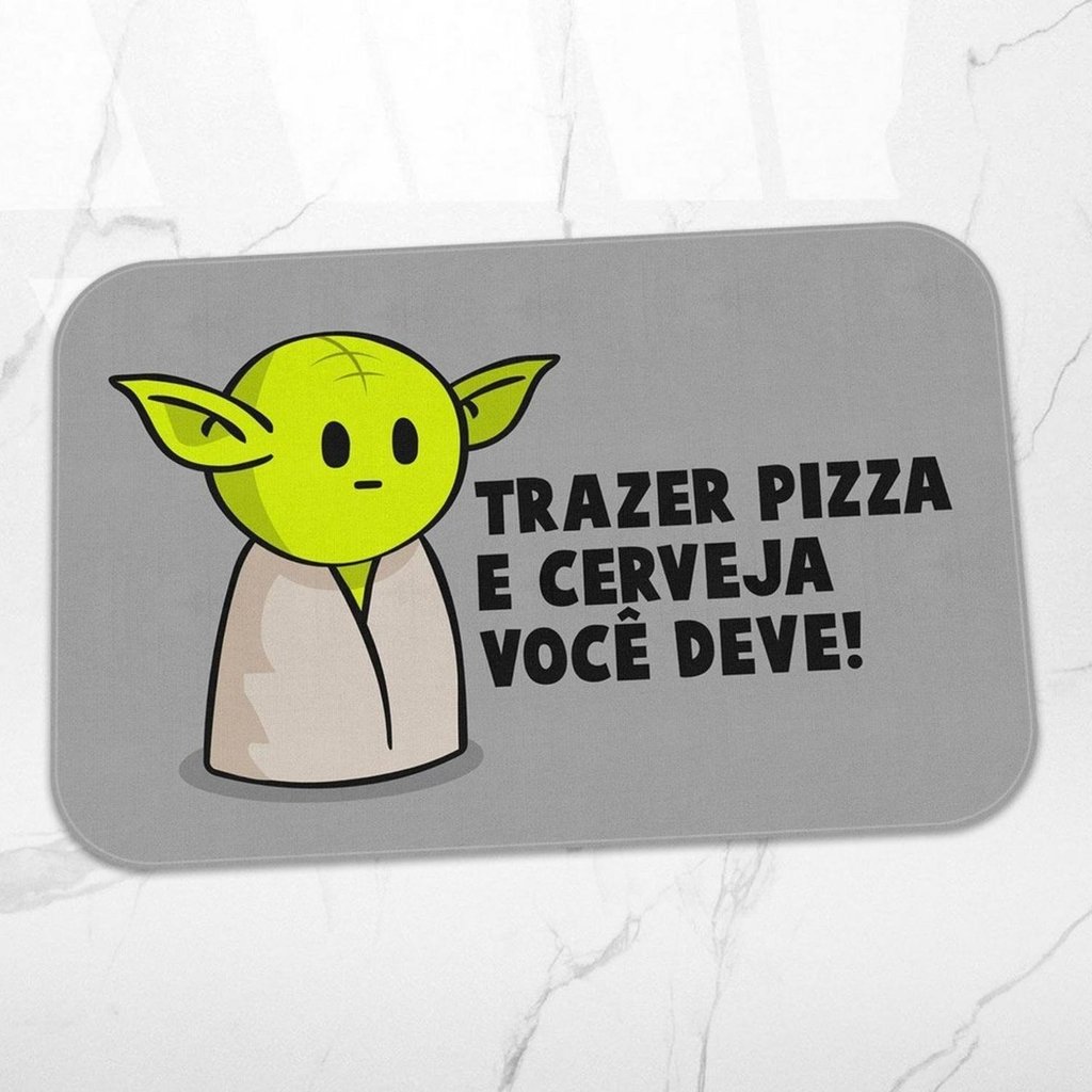 Tapete de Cozinha 1,25x0,40cm Yoda Star Wars LAVAR A LOUÇA