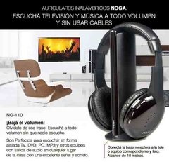 Auriculares Inalámbricos Con Base Tv Pc Radio Monitoreo Kolke - dotPix Store