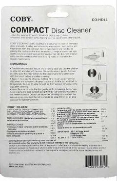 Limpiador Cd/dvd Coby Co-hd14 Disco Rayado Óptico Compact - comprar online