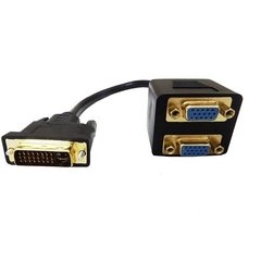 Cable Splitter Dvi 24-5 Macho A 2 Vga Hembra Duplica Monitor