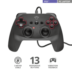 Imagen de Joystick Gamer Gamepad Trust Gaming Yula Usb Pc Ps3