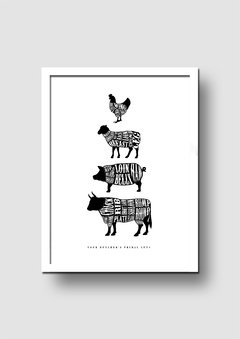 Cuadro Cortes de Carnes Varias - Memorabilia
