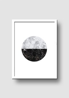 Cuadro Círculo Mármol Blanco y Negro - Memorabilia