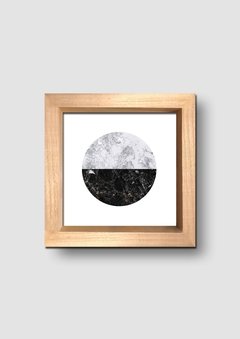 Cuadro Círculo Mármol Blanco y Negro - tienda online