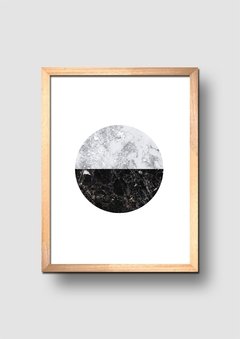 Cuadro Círculo Mármol Blanco y Negro - comprar online