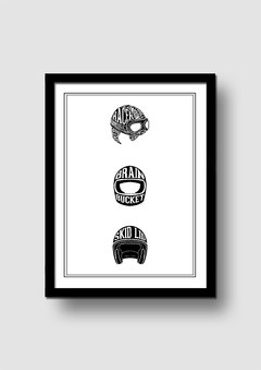 Cuadro Ilustración Cascos Motocicleta 1 en internet