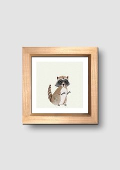 Cuadro Acuarela Mapache - tienda online
