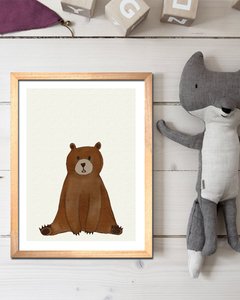 Cuadro Acuarela Oso