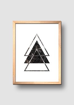 Cuadro Triángulos Mármol Black en internet
