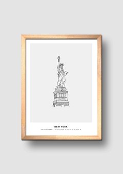 Cuadro Ilustración Ícono Nueva York - comprar online