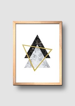Cuadro Triángulos Mármol Golden en internet