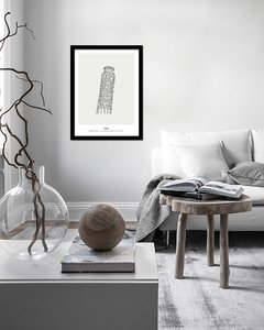 Cuadro Ilustración Ícono Pisa