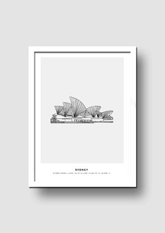 Cuadro Ilustración Ícono Sydney - Memorabilia