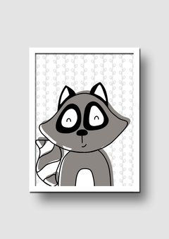 Cuadro Ilustración Mapache - Memorabilia