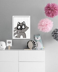 Cuadro Ilustración Mapache
