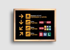 Cuadro Cartel Aeropuerto Puertas - comprar online