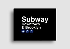 Cuadro Cartel Subway Downtown en internet