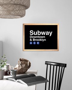 Cuadro Cartel Subway Downtown