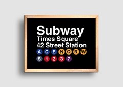 Cuadro Cartel Subway Times Square - comprar online