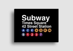 Cuadro Cartel Subway Times Square en internet
