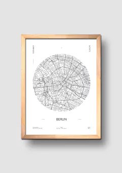 Cuadro Mapa Circular Berlin - comprar online