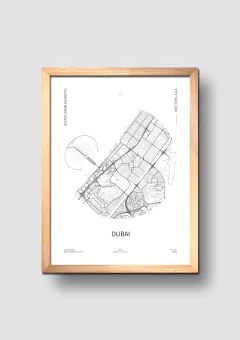 Cuadro Mapa Circular Dubai - comprar online