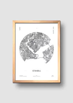 Cuadro Mapa Circular Estambul - comprar online