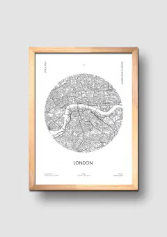 Cuadro Mapa Circular Londres - comprar online