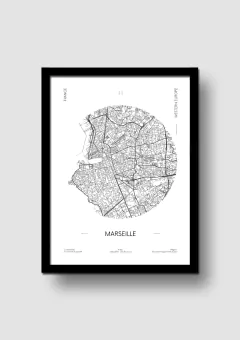 Cuadro Mapa Circular Marsella en internet