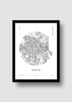 Cuadro Mapa Circular Valencia en internet