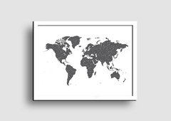 Cuadro Mapa Mundo Estampa - Memorabilia