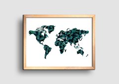 Cuadro Mapa Mundo Palms - comprar online