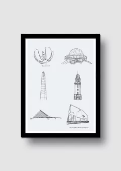 Cuadro Mi Buenos Aires Querido Iconos Ilustrados en internet