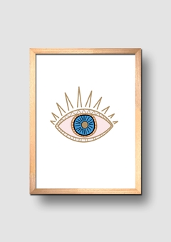 Cuadro Ojo Rosa Boho - comprar online