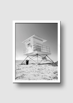 Cuadro Playa Guardavidas Blanco y Negro - Memorabilia