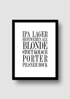Cuadro Tipos de Cerveza en internet