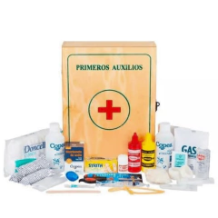 Botiquín Primeros Auxilios Madera 56 ítems Mod. MC