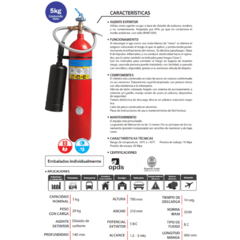 MATAFUEGOS CO2 x 5 KG. MANUAL CON MANGA Y TOBERA TIPO BC - comprar online