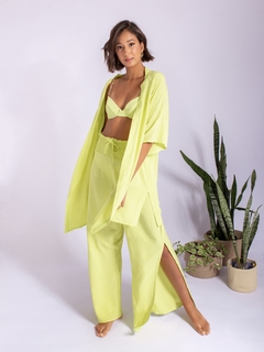 Calça Pantalona Verde Lima - comprar online