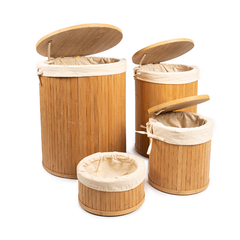1009 - SET X4 CESTOS REDONDOS BAMBOO