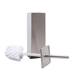 1036 - PORTA CEPILLO PARA BAÑO DE ACERO INOXIDABLE CUADRADO