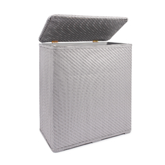 340GR - CESTO PARA ROPA DE RAFIA PLEGABLE GRIS