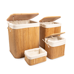 5897 - SET X4 CESTOS RECTANGULARES BAMBOO
