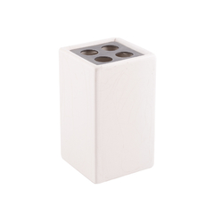 F501B - PORTA CEPILLOS DE CERAMICA CUADRADO