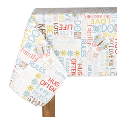 MANTEL VINILICO CON FELPA BLANCA #251