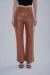 Wide Leg Cuerina Marron - OXBLOOD